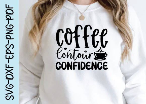 Coffee Contour Confidence Svg Graphics for Crafts
