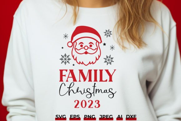 Family Christmas 2023 Funny Santa SVG Graphics and Crafts