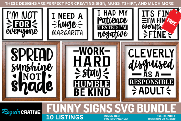 FREE Funny Quotes SVG Bundle: Graphics and Crafts for Local Brands