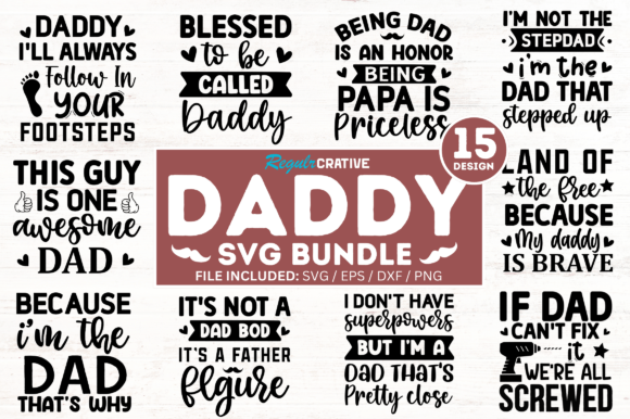 Funny Daddy SVG Bundle: Graphics and Crafts for Modern Designers
