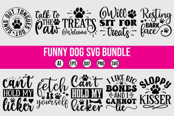 Funny Dog Svg Design Bundle for Graphics and Crafts