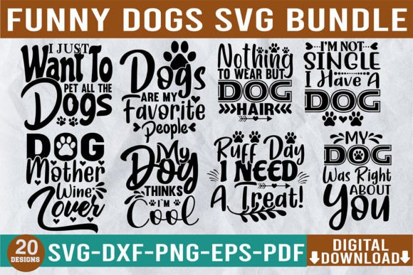 Funny Dogs SVG Bundle: Graphics and Crafts for Blog Visuals