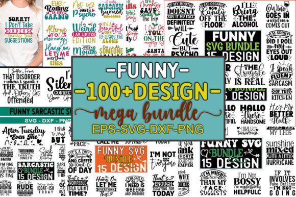 Funny Mega SVG Design Bundle for Graphics and Crafts