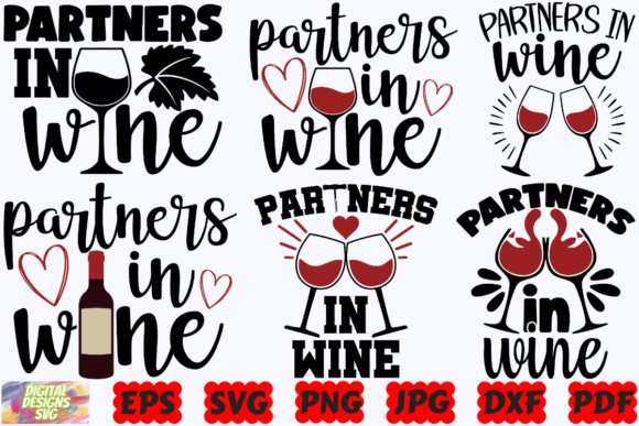 Partners in Wine SVG Graphics for Crafts and Publishing