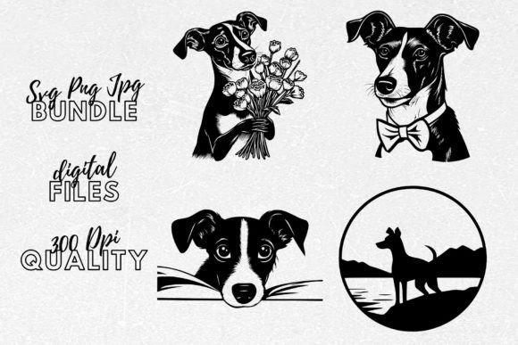 Rat Terrier SVG - Funny Dog Clipart Graphics for Crafts